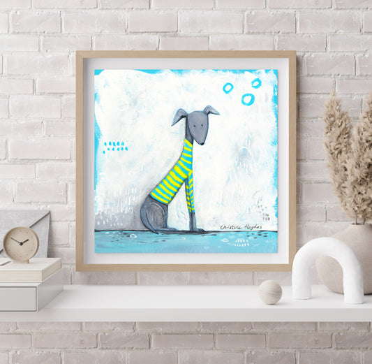 Christine Hughes - Graffiti Galgo Dog Illustration