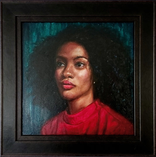 Kitty Bellamy - Oil Portrait Painting 'The Next Chapter'