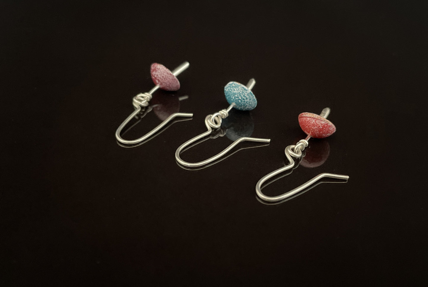 Anthea Peters - Toadstool Enamel Drop Earrings