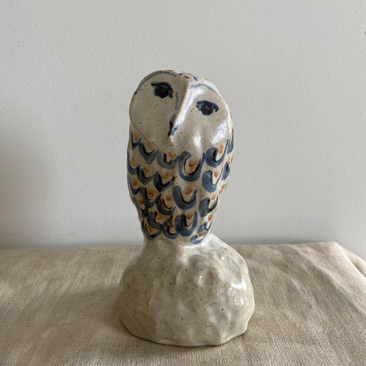 Charlotte Salt Sculptor & Ceramic Artist - Large Owl Sculpture