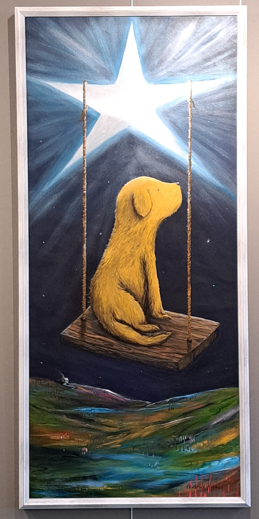 Christine Hughes - Would You Like To Swing On A Star, Enchantment Collection. Original Painting