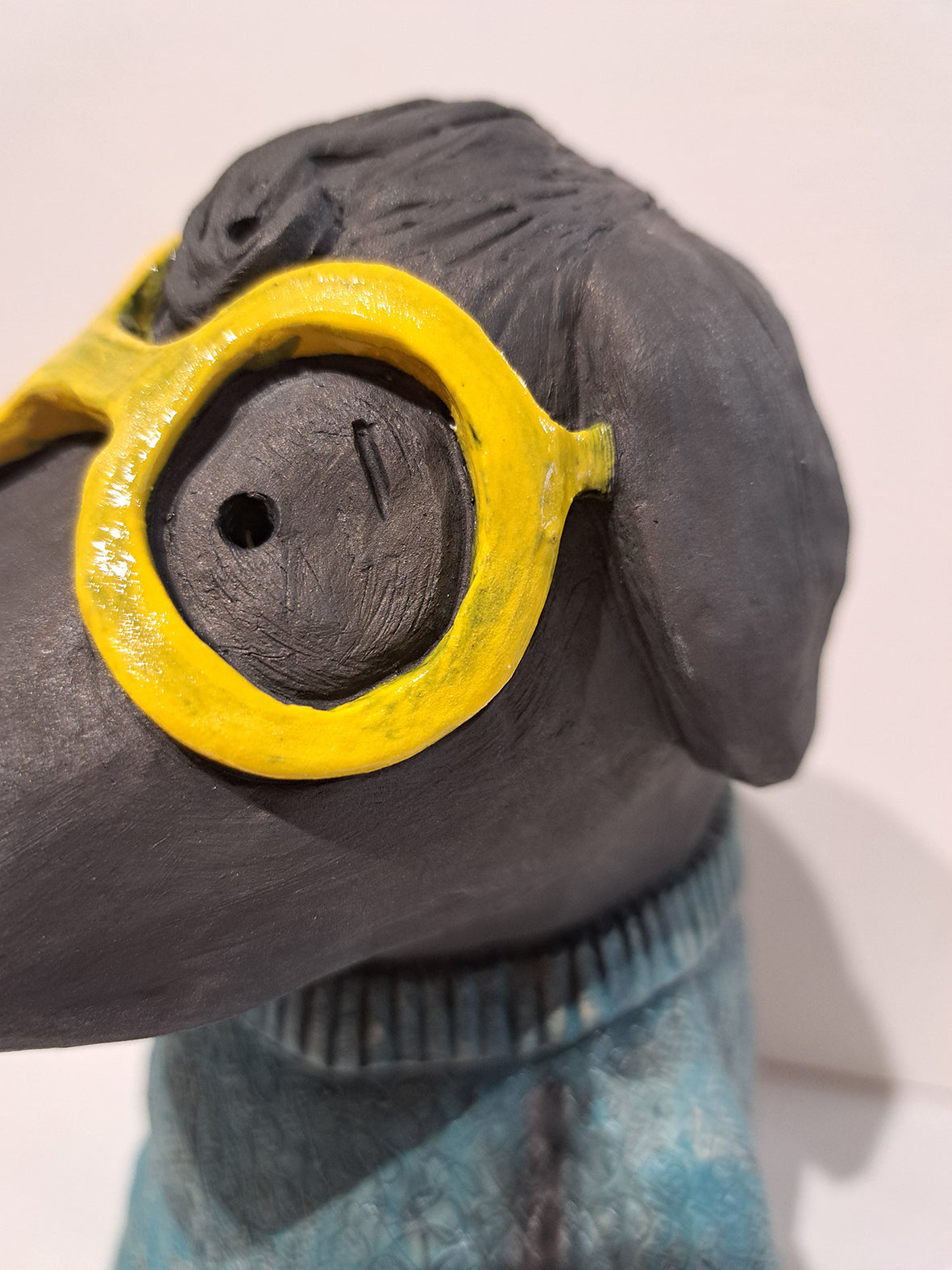 Christine Hughes - Sculptures - Yellow Glasses, Dog with jumper